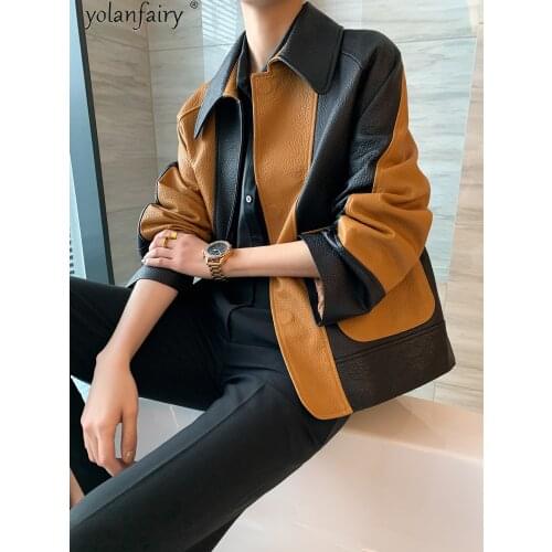 High Quality Genuine Leather Jacket Women Spring 2021 Real Sheepskin Coat Female Casual Coats and Jackets Veste Femme Pph4657
