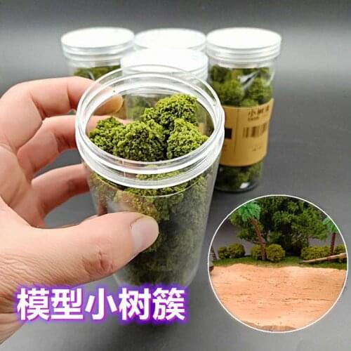 Model Bush Miniature Simulation Tree Railway Train Layout Diorama Military Scene Making Materials 40Pcs/Box