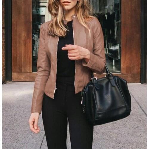 12 Color s-2xl Size Fashion Casual Pu Jacket Top Street Trend Short Slim Fit Jacket Coat Personalized Motorcycle Punk Style Pu