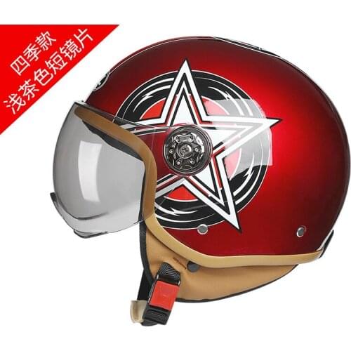 The new listing Motorcycle Helmet Half Face ABS Motorbike Helmet Electric Safety Helmet Moto Casque for Women/Men Casco Moto