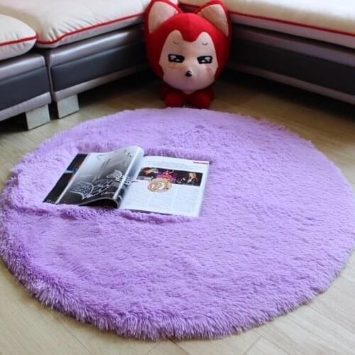 Soft Shaggy Round Large Area Carpets For Living Room Rug Kids Room Computer Chair Mat Child Game Carpet Bedroom Crawl Rugs For
