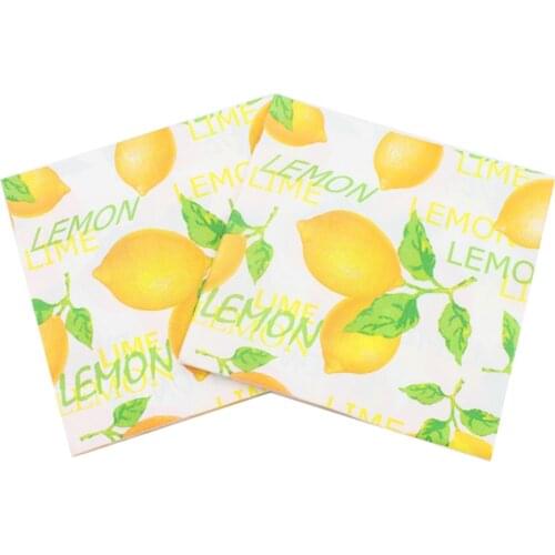 20pcs/lot Fruit Series Theme Printing Disposable Napkins Birthday Party Wedding Banquet Baby Shower Supplies Decoration