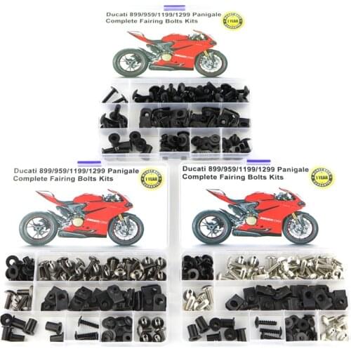 Fit For Ducati 899 959 1199 1299 Panigale Motorcycle Coling Full Fairing Bolts Kit With Washer Speed Nuts Screws Steel