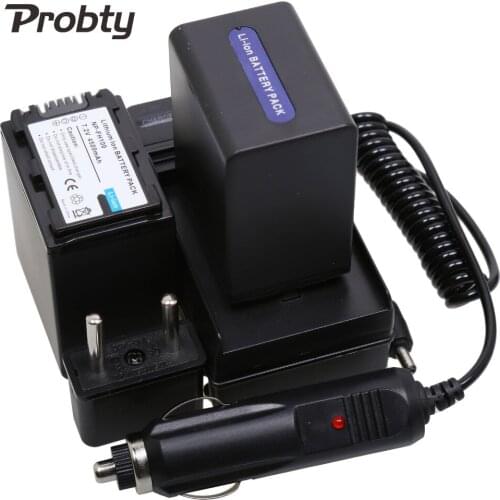 PROBTY 2Pcs 4500mAh NP-FH100 NP FH100 LI-ION Battery + charger + car charger kit For Sony DCR-SX40 SX40R SX41 HDR-CX105 z1