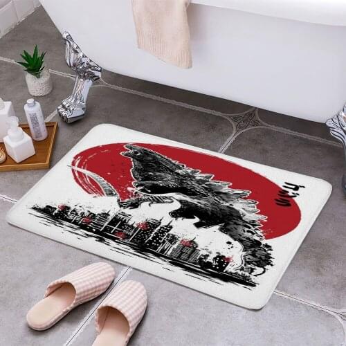 Gojira Attack Cheaper Anti-slip Modern Area Rugs Living Room Balcony Bathroom Printed Carpet Doormat Hallway Bath Mat