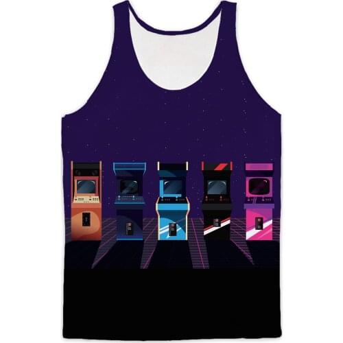 REAL American SIZE Arcade - Lets Play 3D Sublimation Print Tank top - plus size 4XL 5xl 6XL