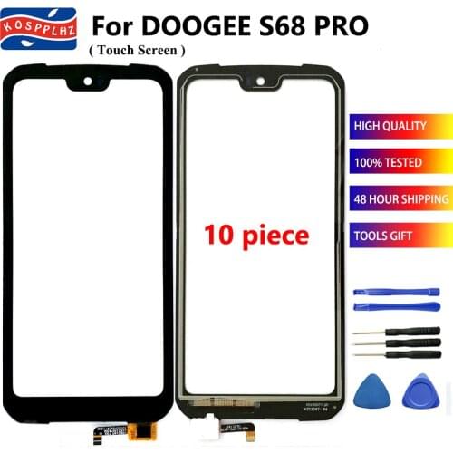 10 piece High Quality For Doogee S68 Pro S68Pro Touch Screen Touch Sensor Panel Outer Front Glass For DOOGEE S68 Pro M11T Phone