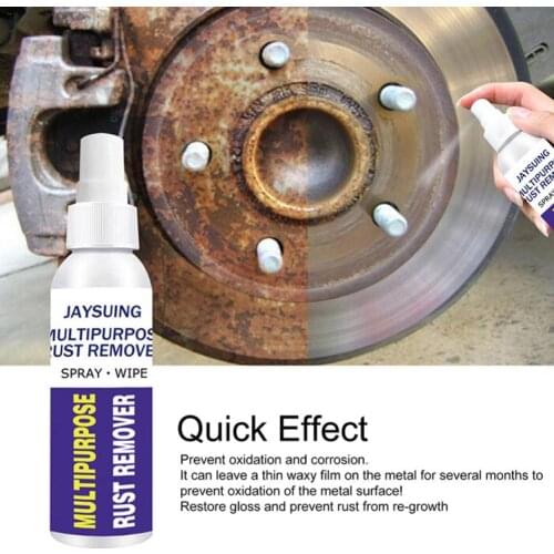 30ml Car Rust Remover Bicycle Water Pipe Spray Metal Surface Chrome Paint Car Maintenance Iron Powder Cleaning Multi-Purpose