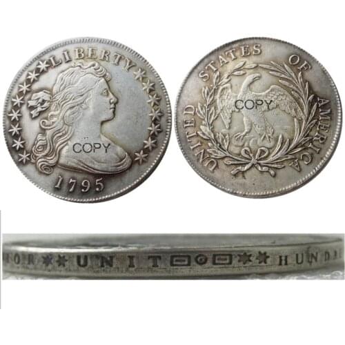 US 1795 Liberty Dollar Silver Plated Copy Coin