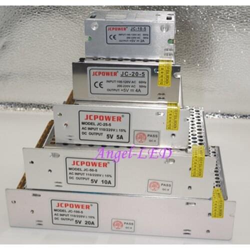 New DC5V 2A/3A/4A/5A/6A/8A/10A/12A/20A/30A/40A/60A SwitchLED Power Supply Transformers For WS2812B WS2801 APA102 8806 LED Strip