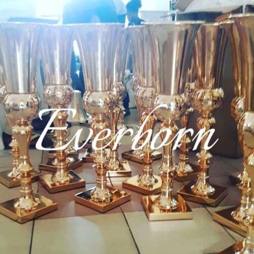 Table Centerpiece 63cm( 24") Tall Gold Wedding flower vase flower stand wedding decoration 10pcs/lot