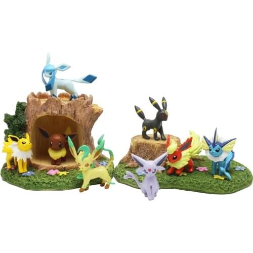 Tomy Pokemon Action Figure Squirtle Eevee Scene Model Z God Rare Limited Ornament