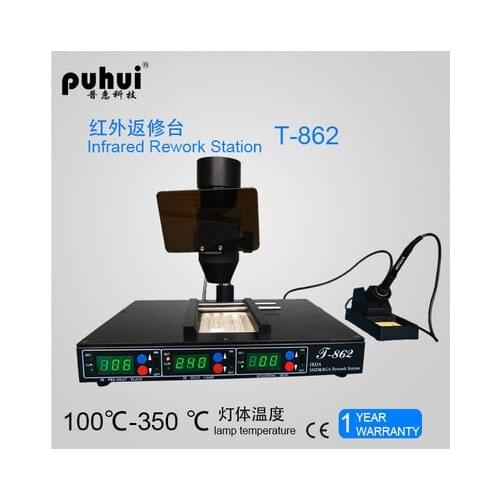 High Quality PUHUI T862 110V/220V 800W Infrared bga rework machine, BGA SMD SMT desoldering Rework Station, hot selling
