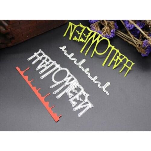 YINISE Halloween Metal Cutting Dies For Scrapbooking Stencils DIY Album Cards Decoration Embossing Folder Craft Die Cuts MOLDS