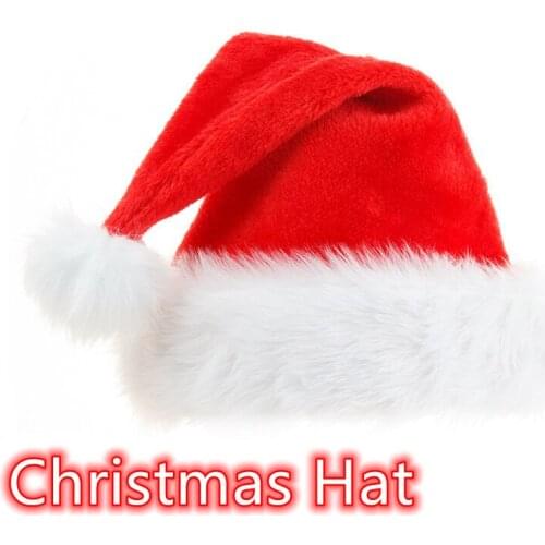 Santa Father Hat Adults Kids Christmas Hats Red White Polyester Xmas Fancy Dress Costume Hat Christmas Decoration Party Supplies