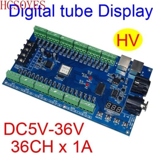 1 pcs/lots) DC5V-36V 36 channel 12 groups dmx512 decoder led controller for led strip lights
