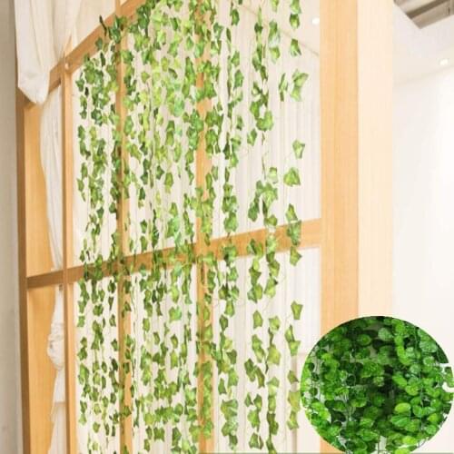 1pcs2.4m Fake Plastic Begonia Leaf Garland Plants Vine Foliage Flower Home Decor New