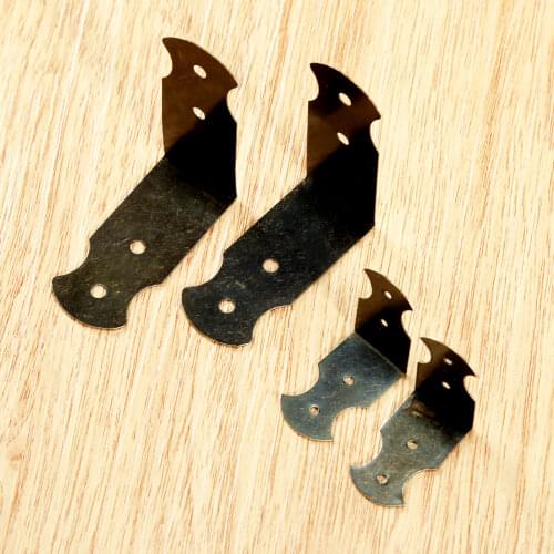 12/4pcs Decorative Corner Protectors Retro Luggage Box Corners Iron Brackets Furniture Desk Edge Cover Antique Bronze 41mm/24mm