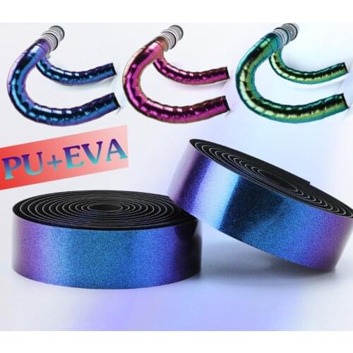 2Pcs Road Bike Anti-slip Handlebar Tapes Bicycle Grip Handle Wrapping Belts Straps With Bar End Plugs Cycling Accessories