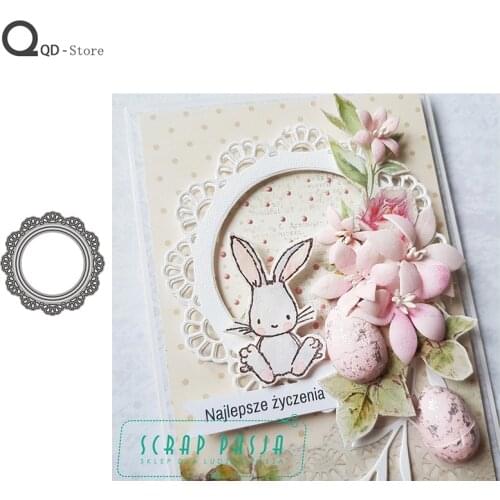 2021 New Round Flower Border Cutting Dies New Dies Scrapbooking Mold Cut Handmade Tools DIY Craft Decoration Metal Cutting Dies