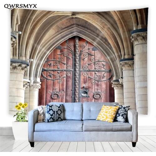Africa Moroccan Ancient Door Tapestry Wall Hanging Art Aesthetic Adornment Living Room Bedroom Dorm Decor Background Tapestries