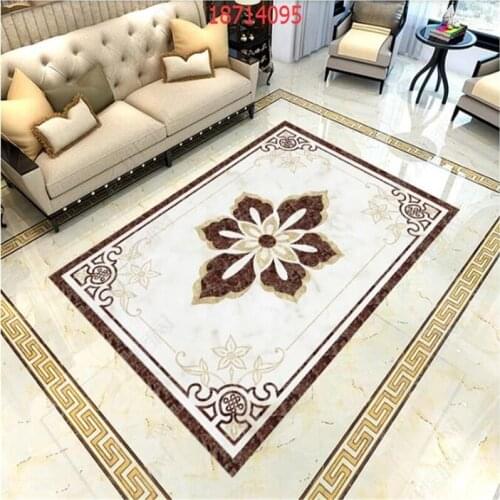 Beibehang Custom size European marble water knife parquet tile self-adhesive floor stickers PVC material floor painting behang