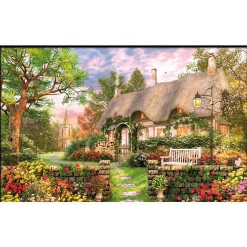 Cottage The wooden puzzle 500 pieces ersion jigsaw puzzle white card adult childrens educational toys