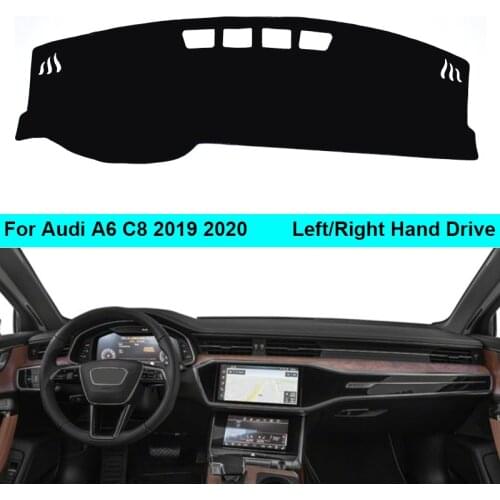 For Audi A6 C8 2019 2020 LHD RHD 2 Layers Auto Car Dashboard Cover Carpet Cape Rug Shade Carpet Dashmat Pad Cushion