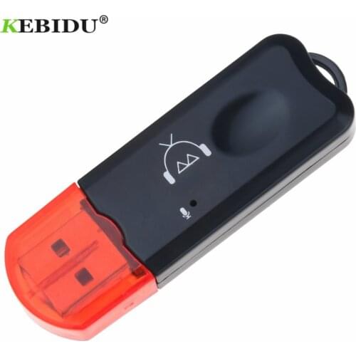 KEBIDU USB Bluetooth Receive V2.1 Bluetooth Wireless Audio Adapter AUX Stereo with MIC for USB Car MP3 Player Speaker