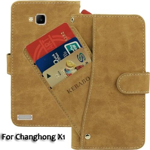 Leather Wallet Changhong X1 6" Case Dedicated Flip Vintage Front Card Slots Cases Cover Business Phone Bags