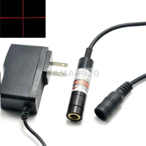 Red Cross Laser Module Focusable 650nm 20mW High Precision Laser Light w/Adapter