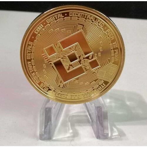 Metal Gold Plated Physical BNB Binance Coin Souvienir Commemorative Coins Collectible Coins