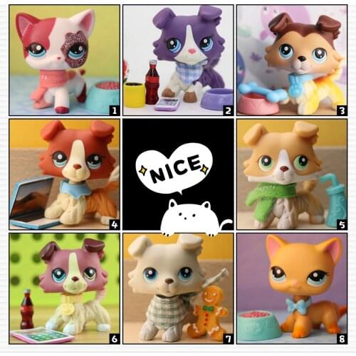 Pet Shop Accessories Lot 10 Random Collar Food Drink Bone Necktie Skirt Toy Figure Surprise Girls Boys Gift