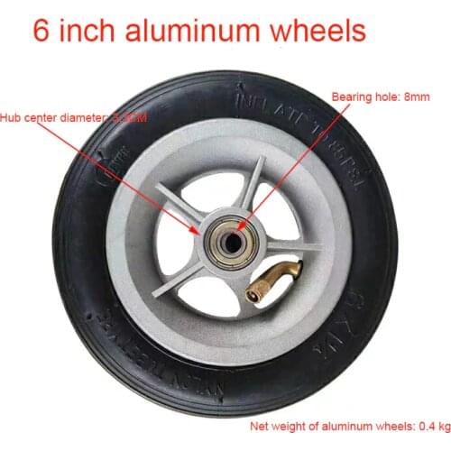 Newest 6x1 1/4 Wheel Inner Tube Outer Tyre for 6*1 1/4 Inflation Tire Wheel Wheelchair Gas Mini Electric Scooter Accessory