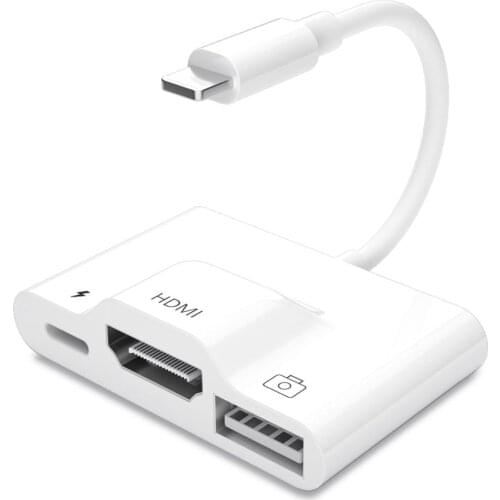 New OTG HDMI USB Adapter for Lightning to 1080P HD/TV projector Converter for Apple to USB Camera for iPhone 7 8 11 X XS pro