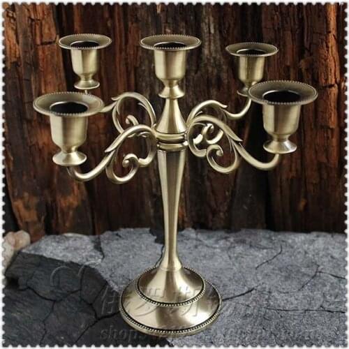 3-light 5-light zinc alloy metal candle holder candlesticks candle holders stand for wedding decoration