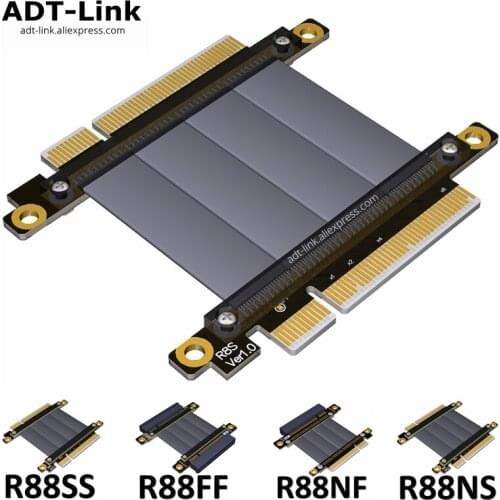 PCI express 3.0 x8 Jumper Cable 8x To 8x PCI-Express 3.0 PCIe 3.0 x8 full speed, 64G/bps (Max.) Tx to Tx / Tx to Rx Male Female