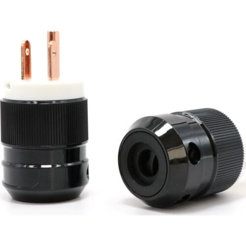 HIFI Pure Copper US plug ,P076+C076 Pure Copper USA AC POWER PLUG, Audio Power Plug