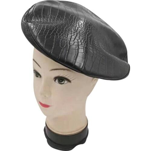 Women Crocodile Skin Style Beret Female Flat Flat Cap Hats For Women Newsboy Cap British Style Beret Spring Autumn Style