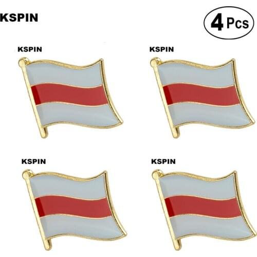 Belarus Friendship Flag Pin Lapel Pin Badge Brooch Icons 4pcs