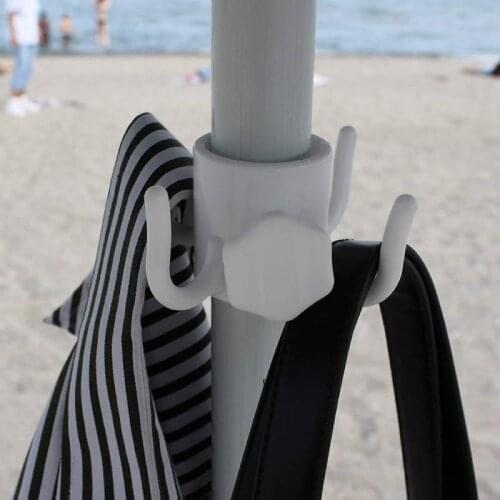 1Pcs Beach Umbrella Hook Hanging Camping Trip Clasp 4 Prong for Towels Bags Hats