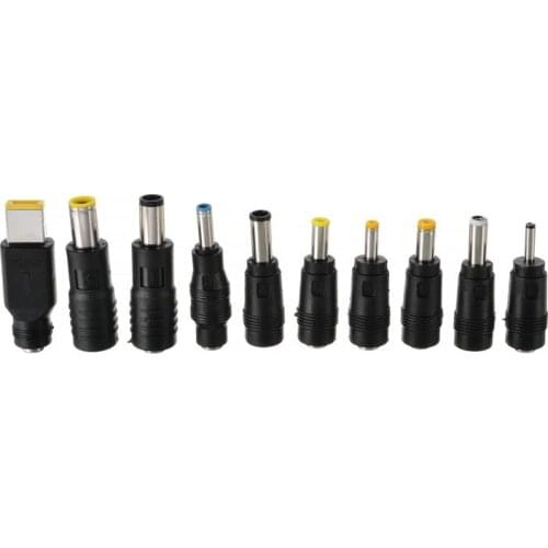 10pcs/set 5.5x2.1mm Universal Multi type Male Jack DC Plugs for AC Power Adapter Computer Cables Plug Connectors Notebook Laptop