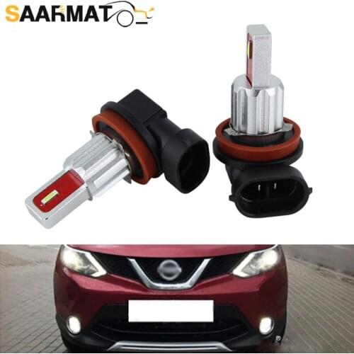 2Pcs H8 H11 H9 H16(JP) LED Bulbs Auto LED fog lamp front fog light bulb for Nissan Qashqai J10 J11 (2007-2020)