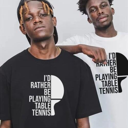 2021 Summer Cotton Mens Clothing Fitness Sport Funn Table Tennis Graphic Printed T Shirt Women Hombre Oversized Vogue Camisetas