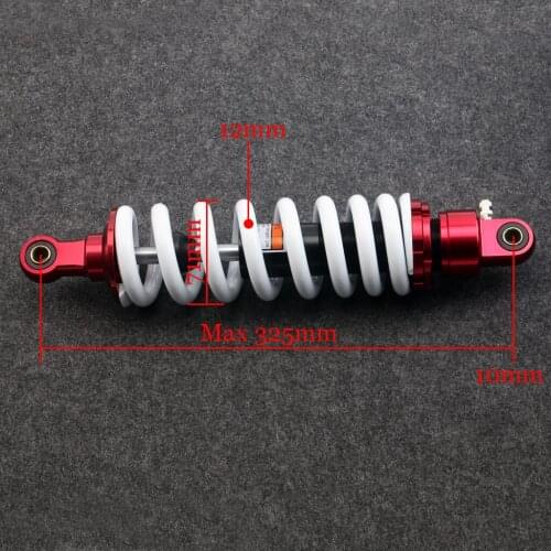 325mm Motorcycle Shock Absorber of Moto Suspension Moto Cross Accessories for Thumpster Motorbike Dirt Pit Bike ATV QUAD