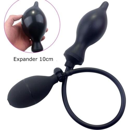 Anal Expander 10cm Inflatable Silicon Huge Big Anal Plug for Men Prostate Massager Butt Plug Adult Sex Toys Dildo Pump for Woman