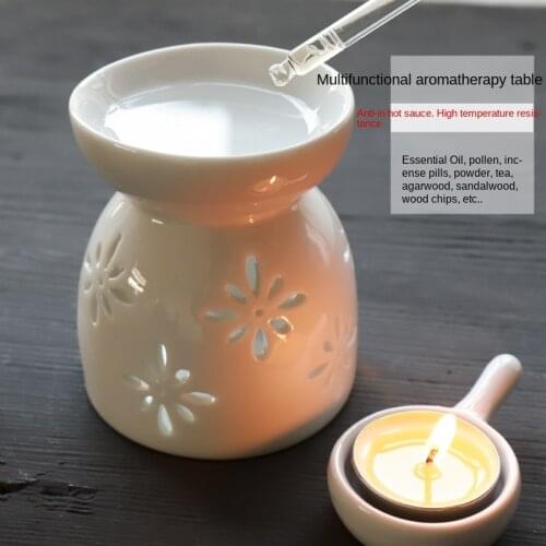 Aroma Lamp Essential Oil Lamp Romantic Bedroom Candle Home Ceramic Essential Oil Sandalwood Incense Burner Oil Burner