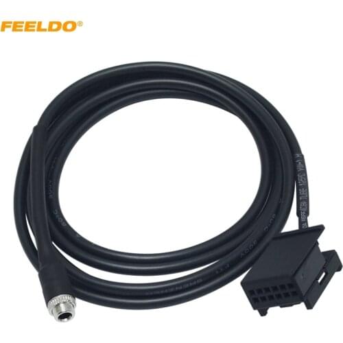 FEELDO Car CD Radio MP3 Audio Female Jack AUX-IN Adapter Cable for Opel CD30 CD40 DVD 90 NAVI 12-Pin Port AUX Wire Cable #HQ5804
