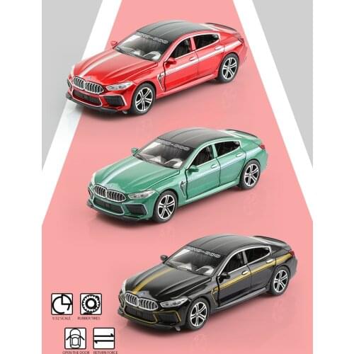 Chimei- Manhart M8 Modified Car Model 1:32 Scale Alloy Simulation Metal Cool Sports Car Six-Door Boy Toy Car Collection Gifts