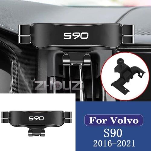 Car Mobile Phone Holder Special Air Vent Mounts Stand GPS Gravity Navigation Bracket For Volvo S90 2016-2021 Car Accessories